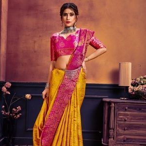 Fabric Details Art silk Cotton Zari Jacquard Work